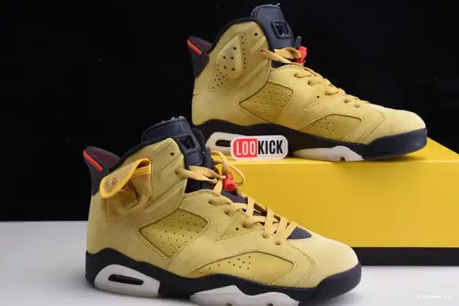 Rep MAX SCOTT X TRAVIS YELLOW AIR JORDAN 6 CN1084-300 0420